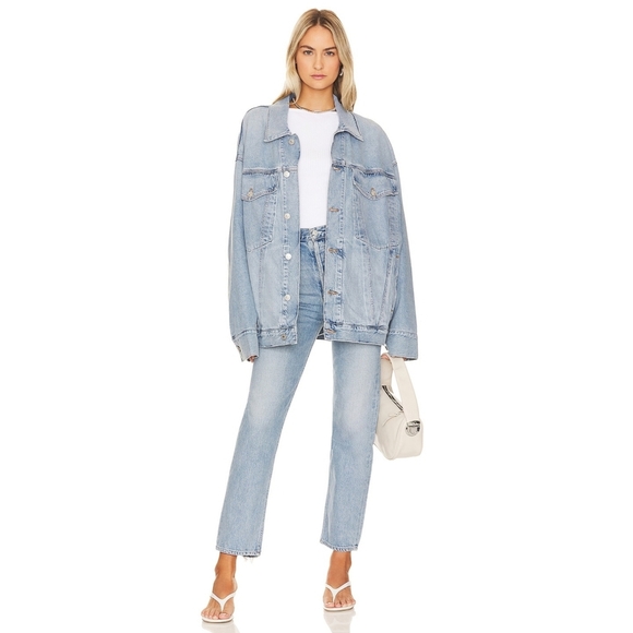 AGODLE Wayne Denim Jacket Small S Aritzia Revolve - Picture 4 of 13